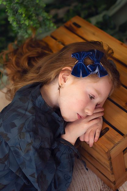 Mini Dahlia Piggy Clip Set - Baby Blue