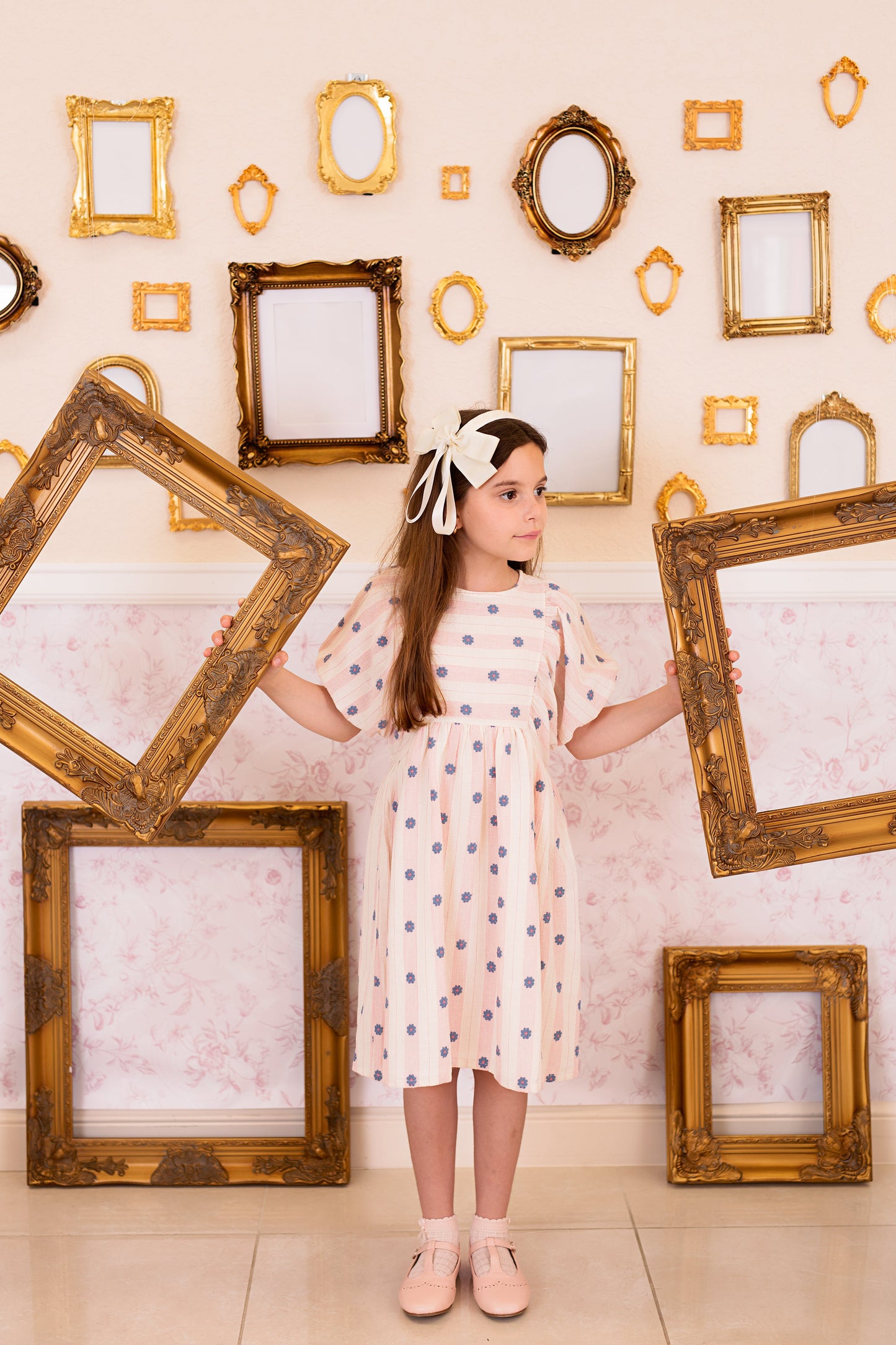 Noa Bow Headband - Navy