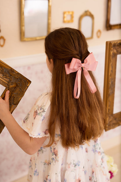 Noa Bow Clip - Petal Peach