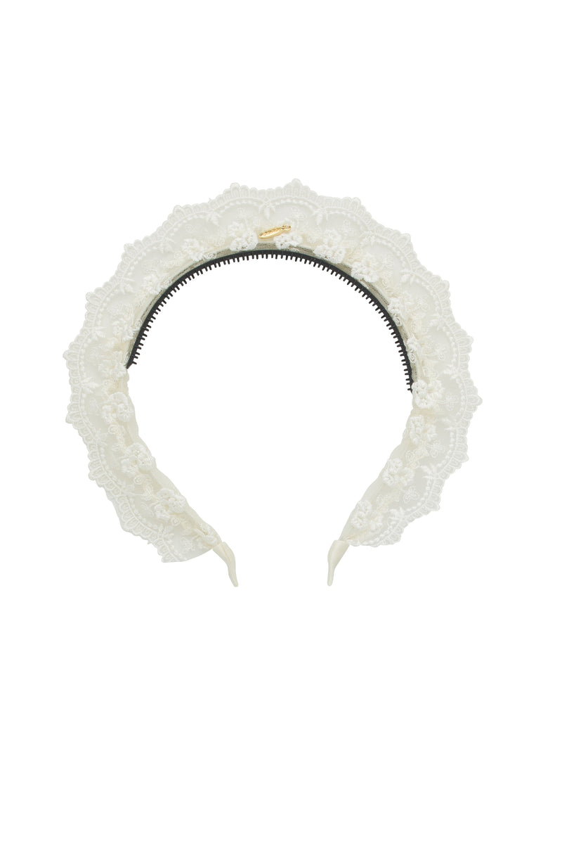 Lace Crown Headband - Ivory