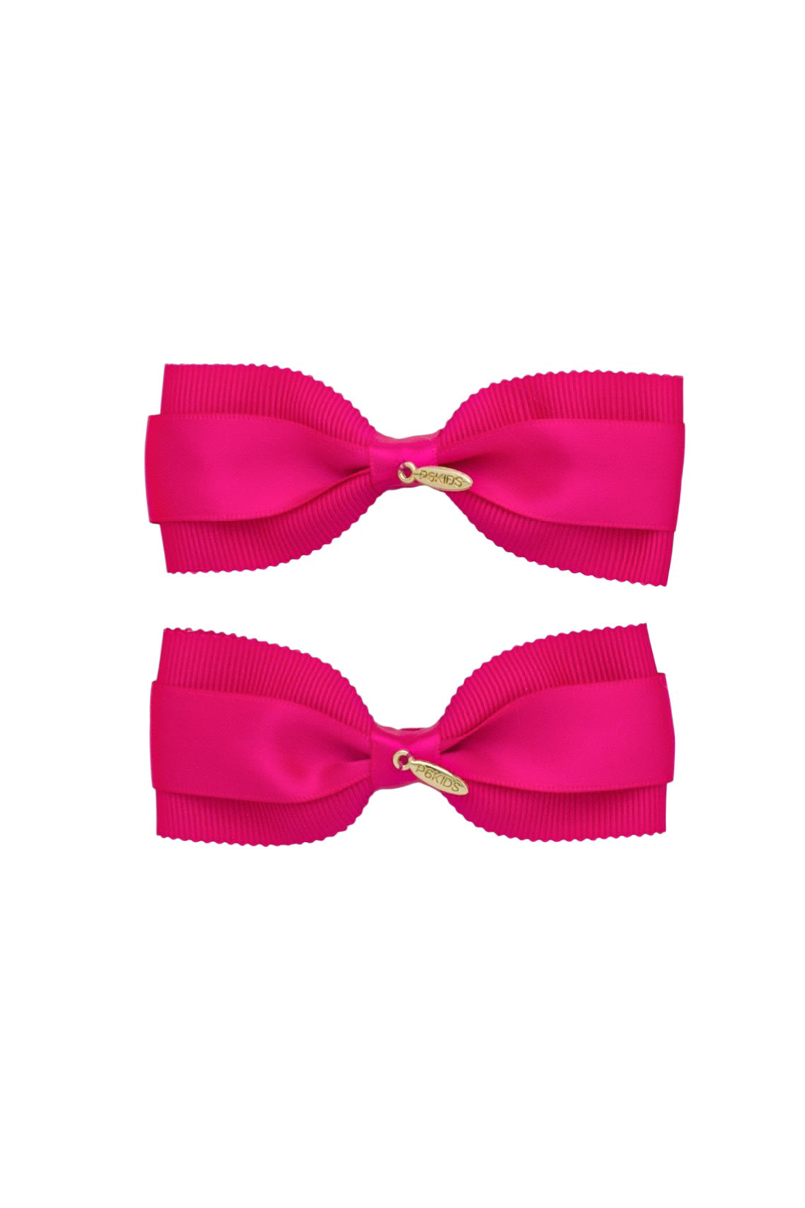 Layla Duo Bow Clip Set of 2 - Hot Pink