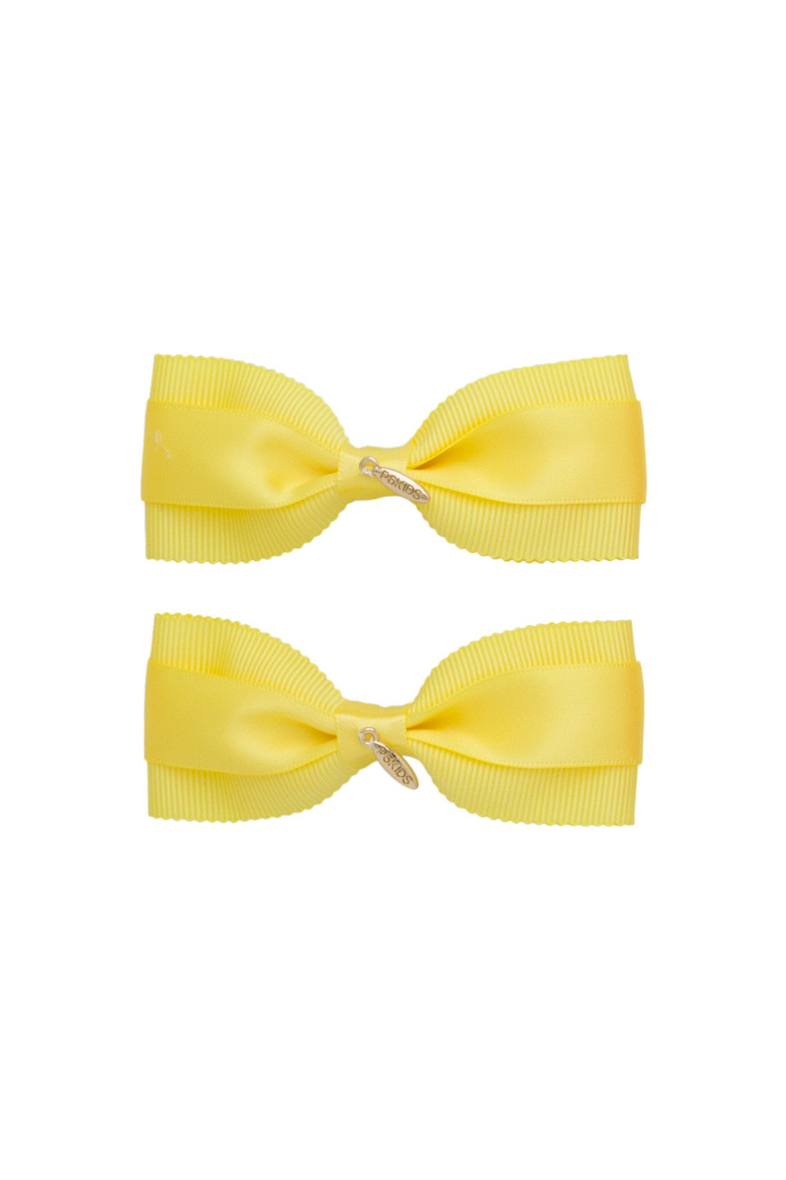 Layla Duo Bow Clip Set of 2 - Lemon Yellow