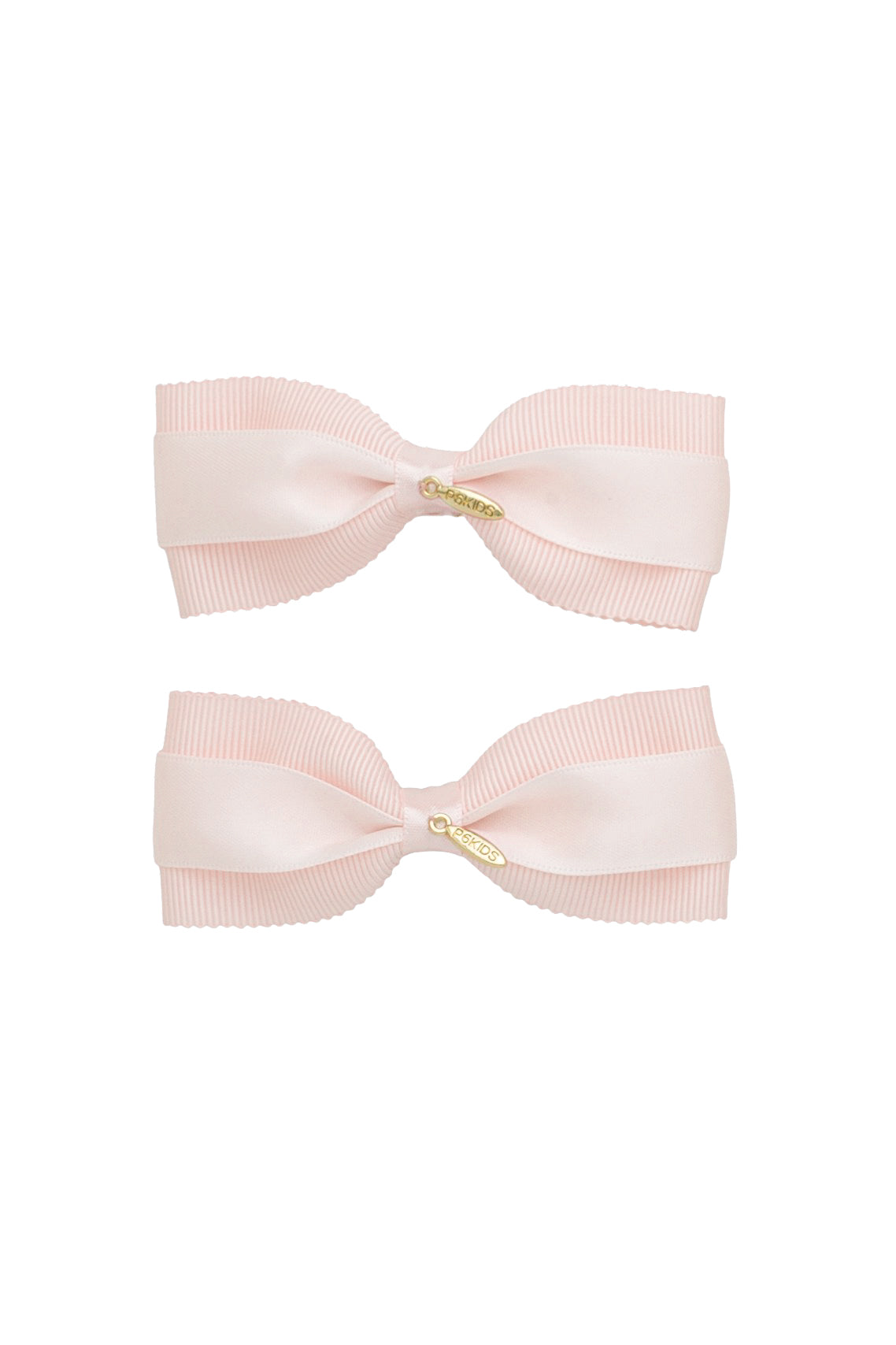 Layla Duo Bow Clip Set of 2 - Palest Pink
