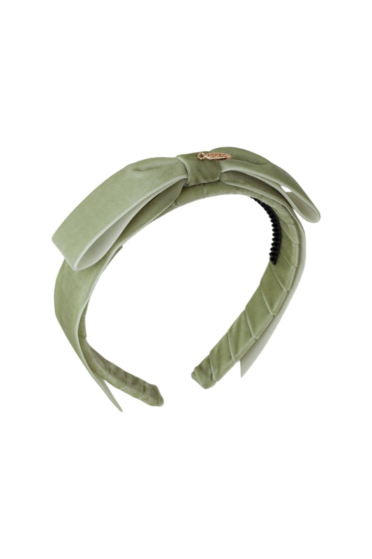 Matilda Velvet Headband - Antique Green