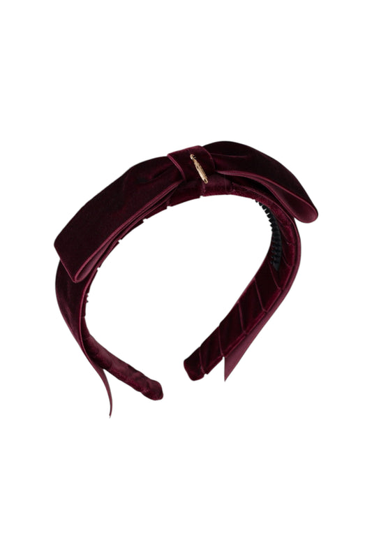 Matilda Velvet Headband - Burgundy