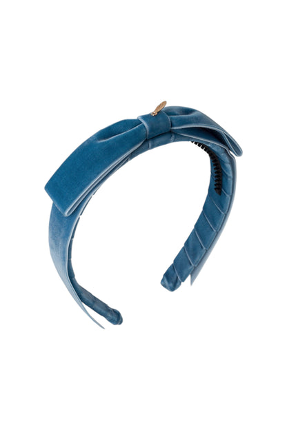Matilda Velvet Headband - Denim