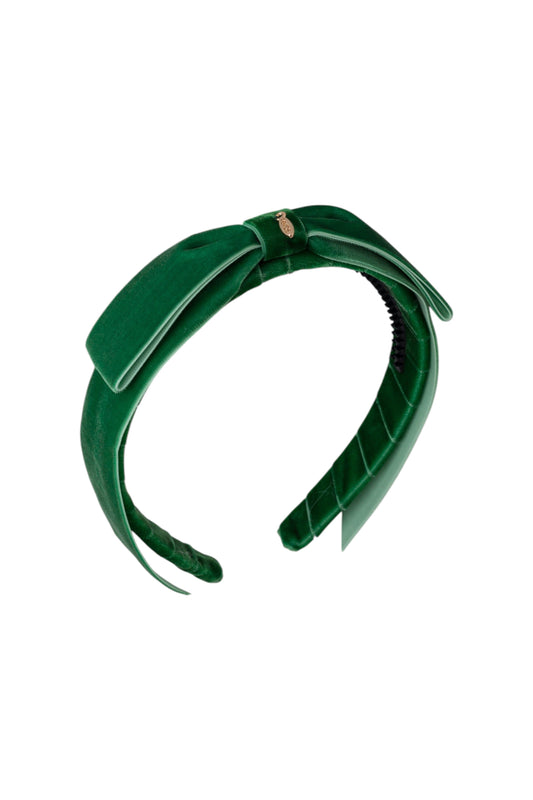 Matilda Velvet Headband - Emerald Green
