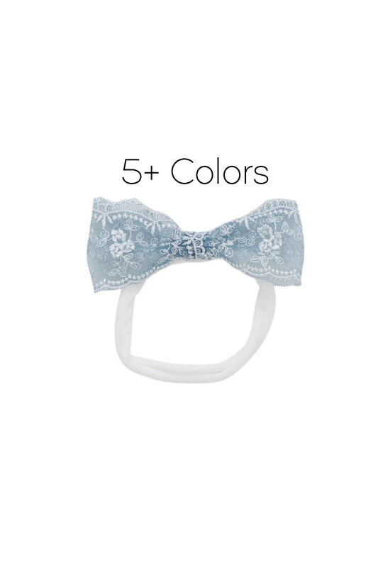 Princess Lace Bow Newborn - Available in 4+ Colors