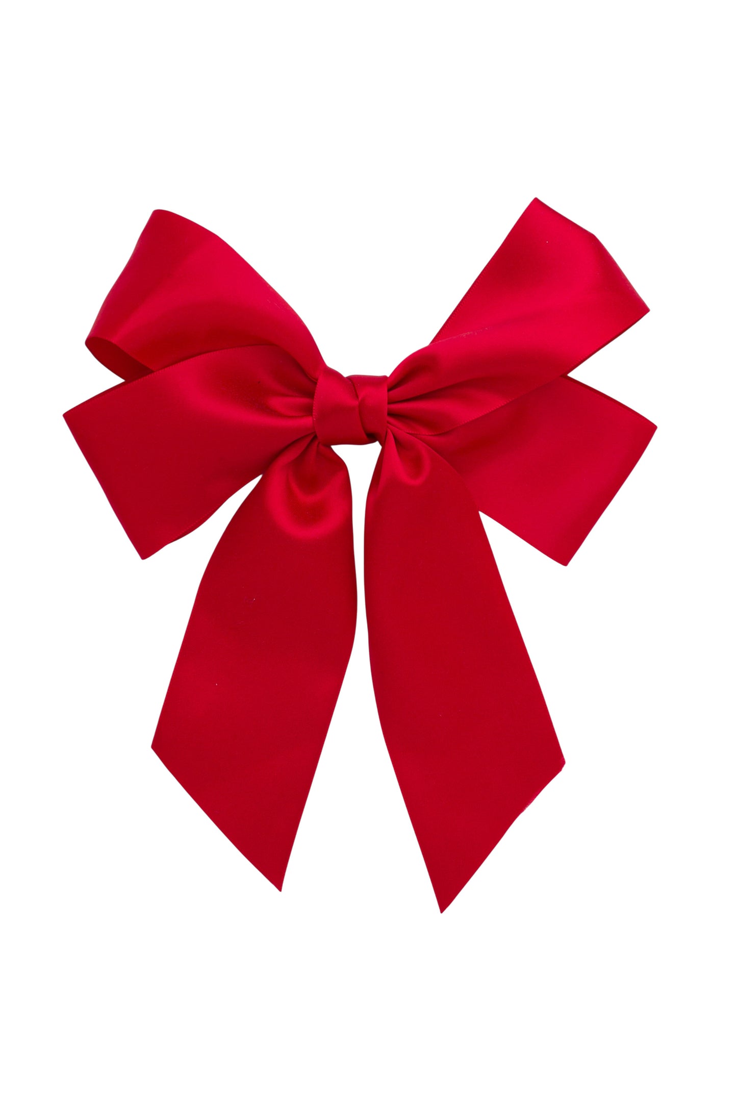 Oversized Bow Pony/Clip - Red