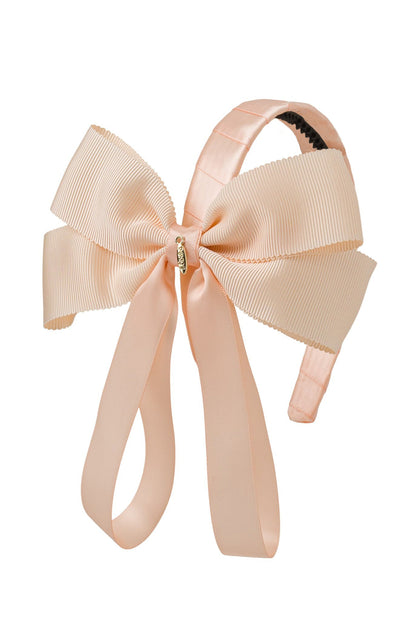 Noa Bow Headband - Petal Peach
