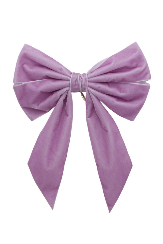 Oversized Bow Velvet Clip - Lilac Fresco *NEW COLOR*