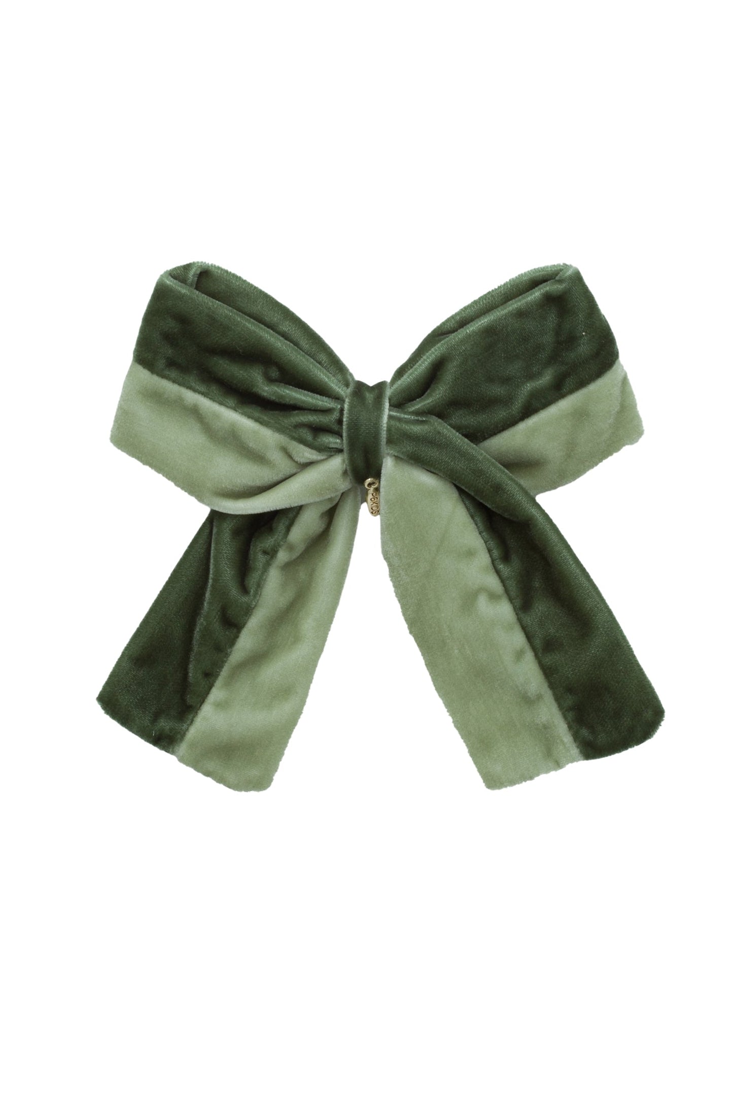 Pas De Deux Velvet Clip - Forest Green Moss/Antique Green