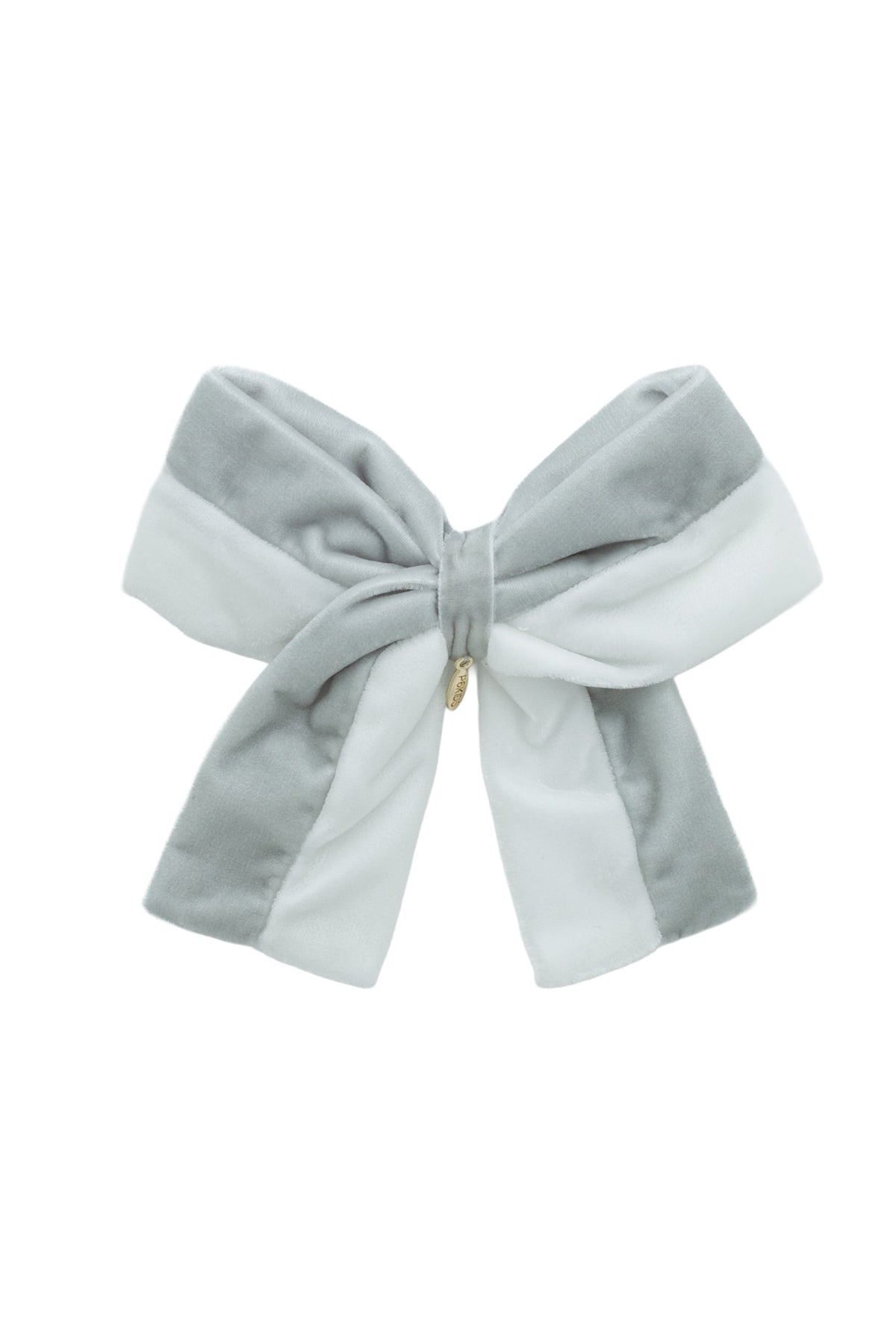 Pas De Deux Velvet Clip - White/Silver