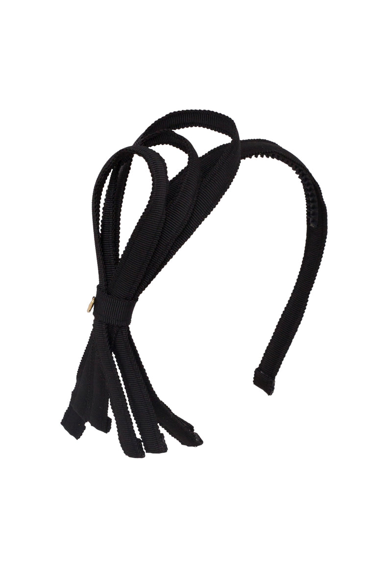 Petersham Loops Headband - Black
