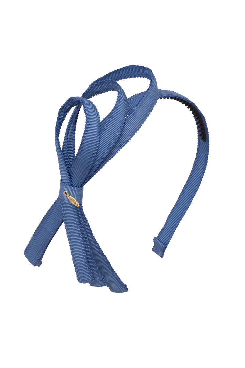 Petersham Loops Headband - Smoke Blue