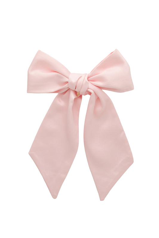 Prima Viscose Bow Clip - Baby Pink