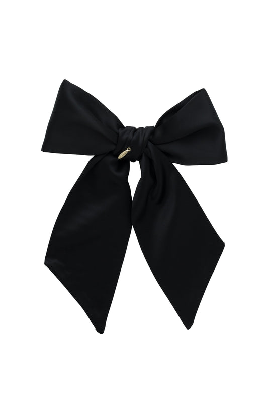Prima Viscose Bow Clip - Black