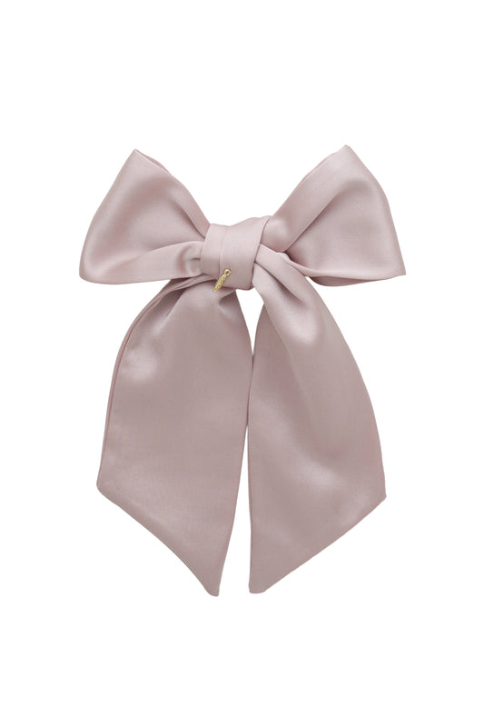 Prima Viscose Bow Clip - Vanilla Mauve