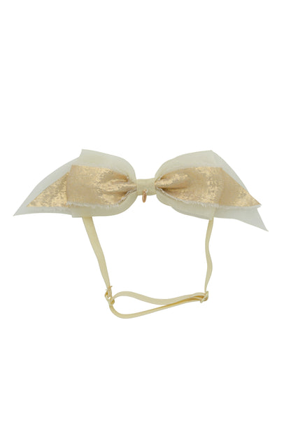 Primrose Bow Wrap - Ivory/Gold