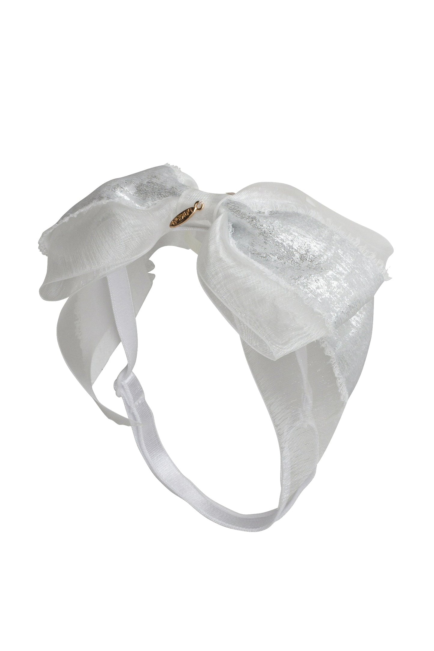 Primrose Bow Wrap - White/Silver