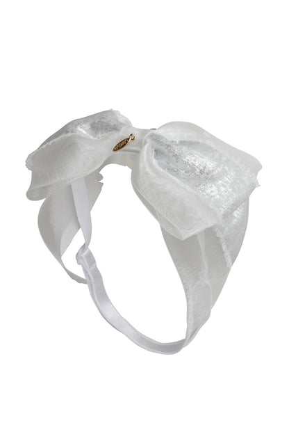 Primrose Bow Wrap - White/Silver