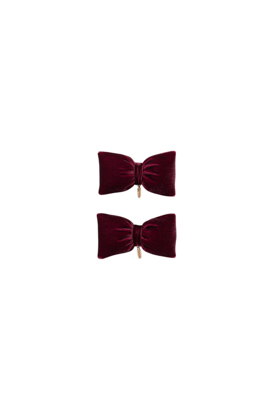 Petite Puffed Piggies - Burgundy