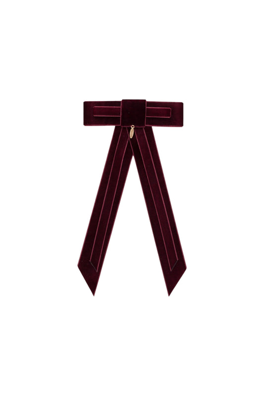 Rebecca Velvet Clip - Burgundy