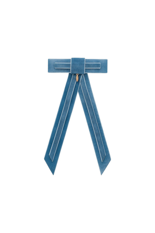 Rebecca Velvet Clip - Denim