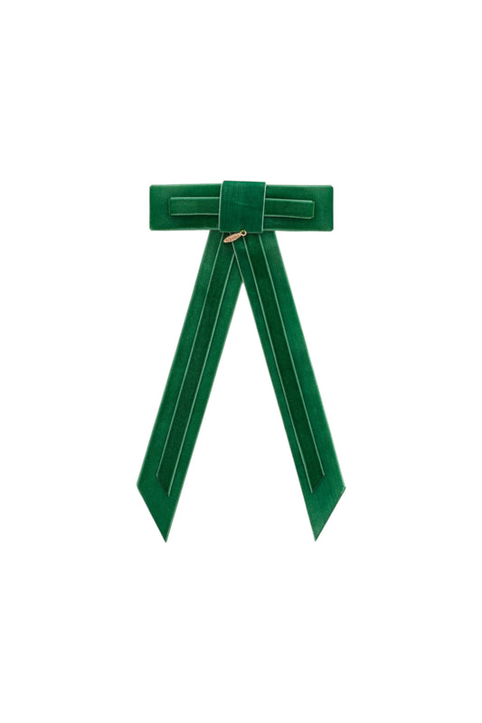 Rebecca Velvet Clip - Emerald Green