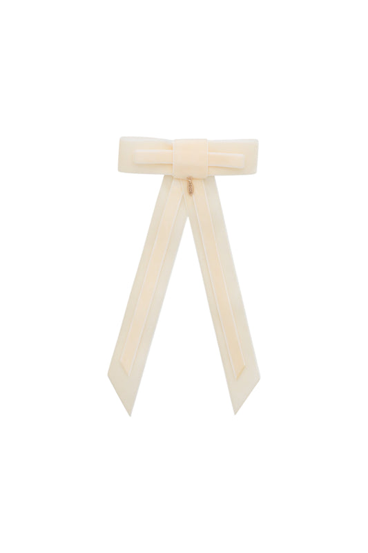 Rebecca Velvet Clip - Ivory