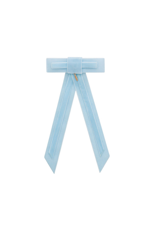 Rebecca Velvet Clip - Baby Blue