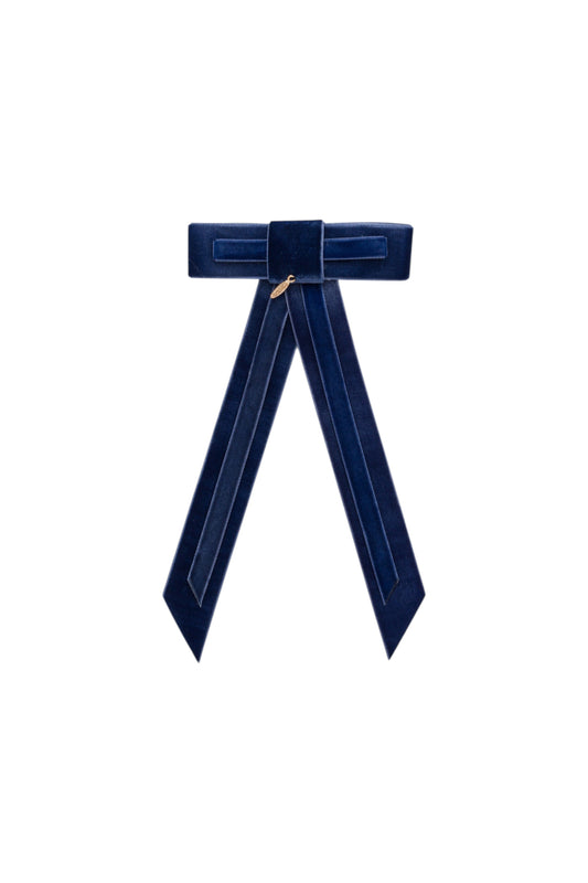 Rebecca Velvet Clip - Navy