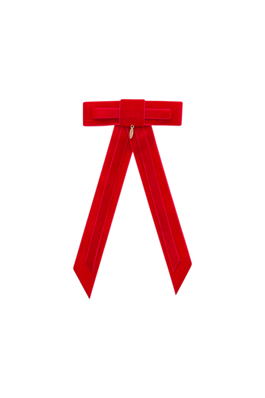Rebecca Velvet Clip - Red