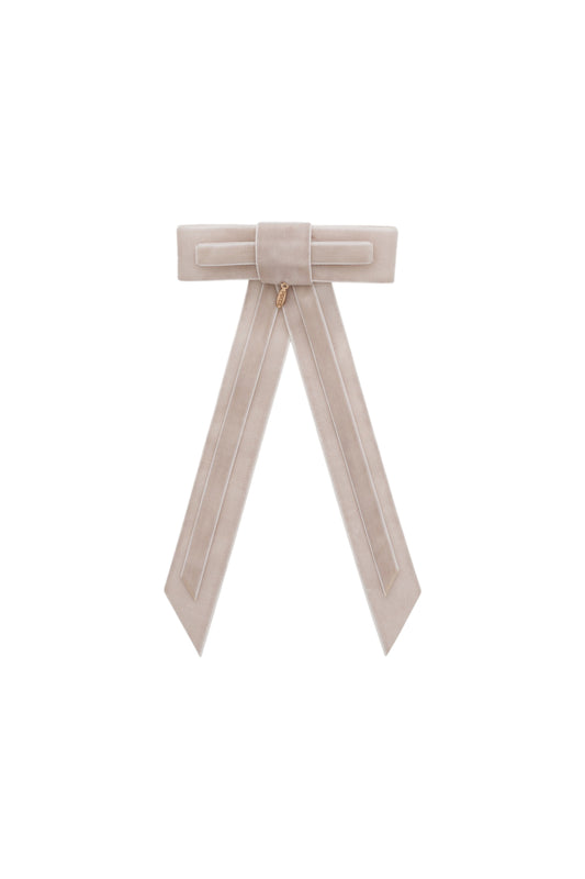 Rebecca Velvet Clip - Taupe