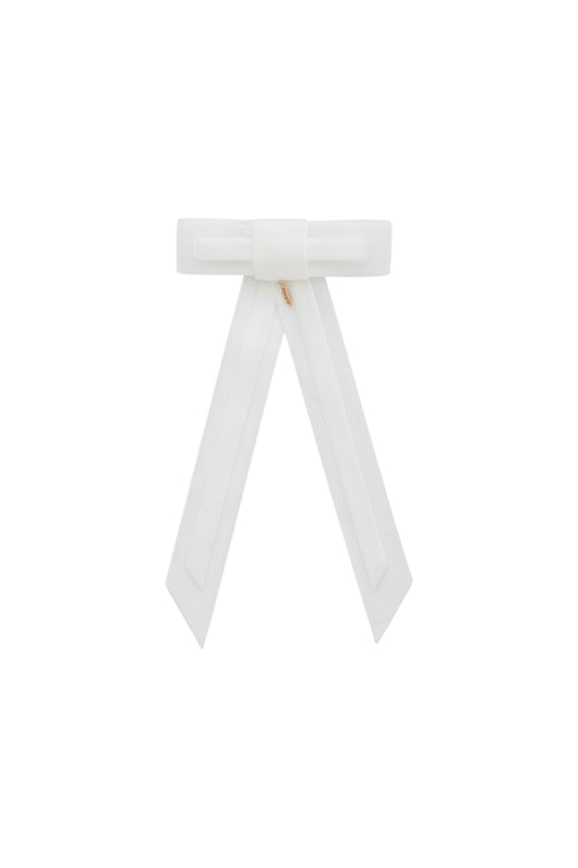 Rebecca Velvet Clip - White