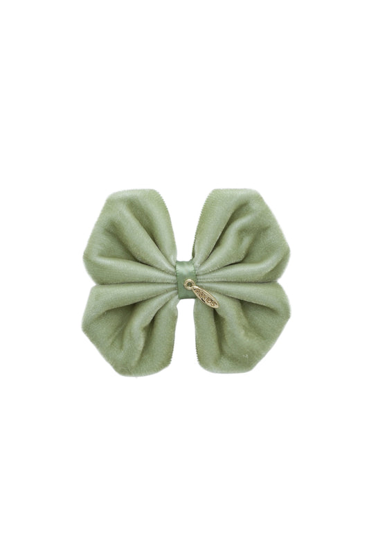 Tendu Butterfly Velvet Clip - Antique Green