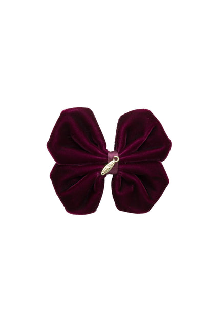 Tendu Butterfly Velvet Clip - Burgundy Wine