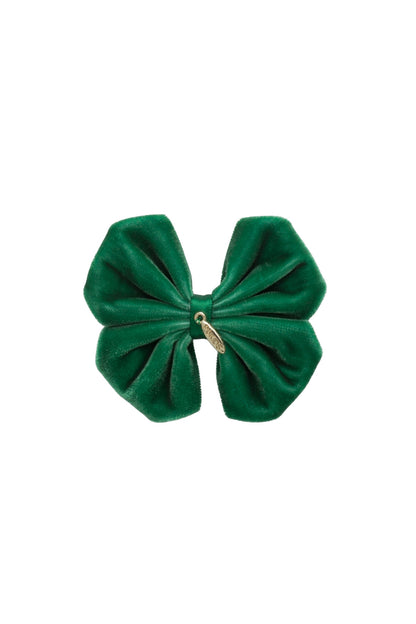 Tendu Butterfly Velvet Clip - Emerald Green