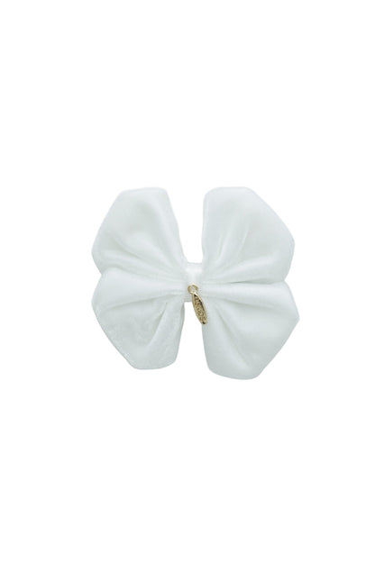 Tendu Butterfly Velvet Clip - White