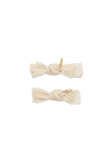 Velvet Ties Clip Set of 2 - Ivory