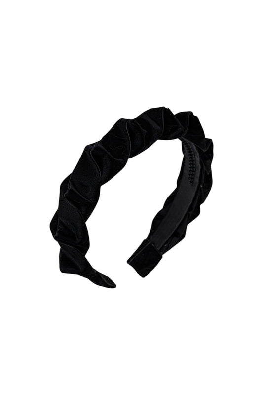 Velvet Ripple Headband - Black