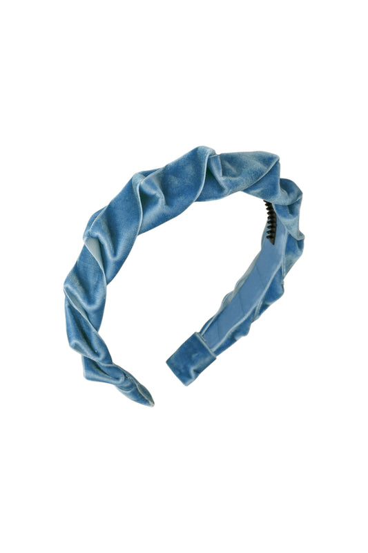 Velvet Ripple Headband - Denim