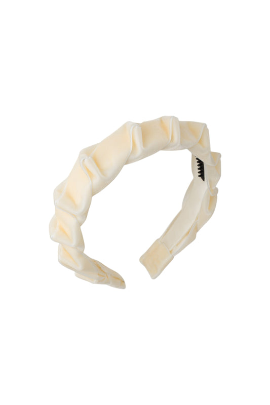 Velvet Ripple Headband - Ivory