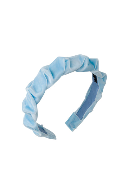 Velvet Ripple Headband - Baby Blue