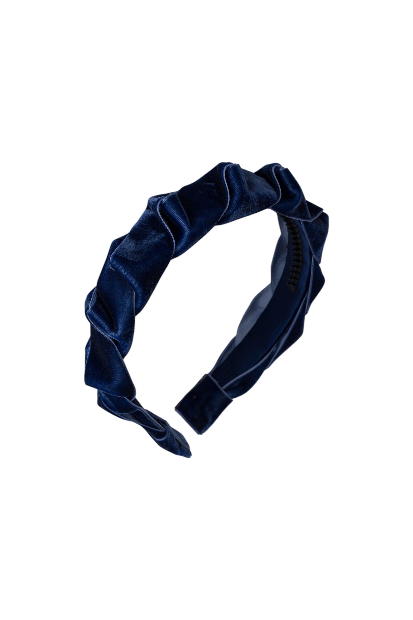 Velvet Ripple Headband - Navy