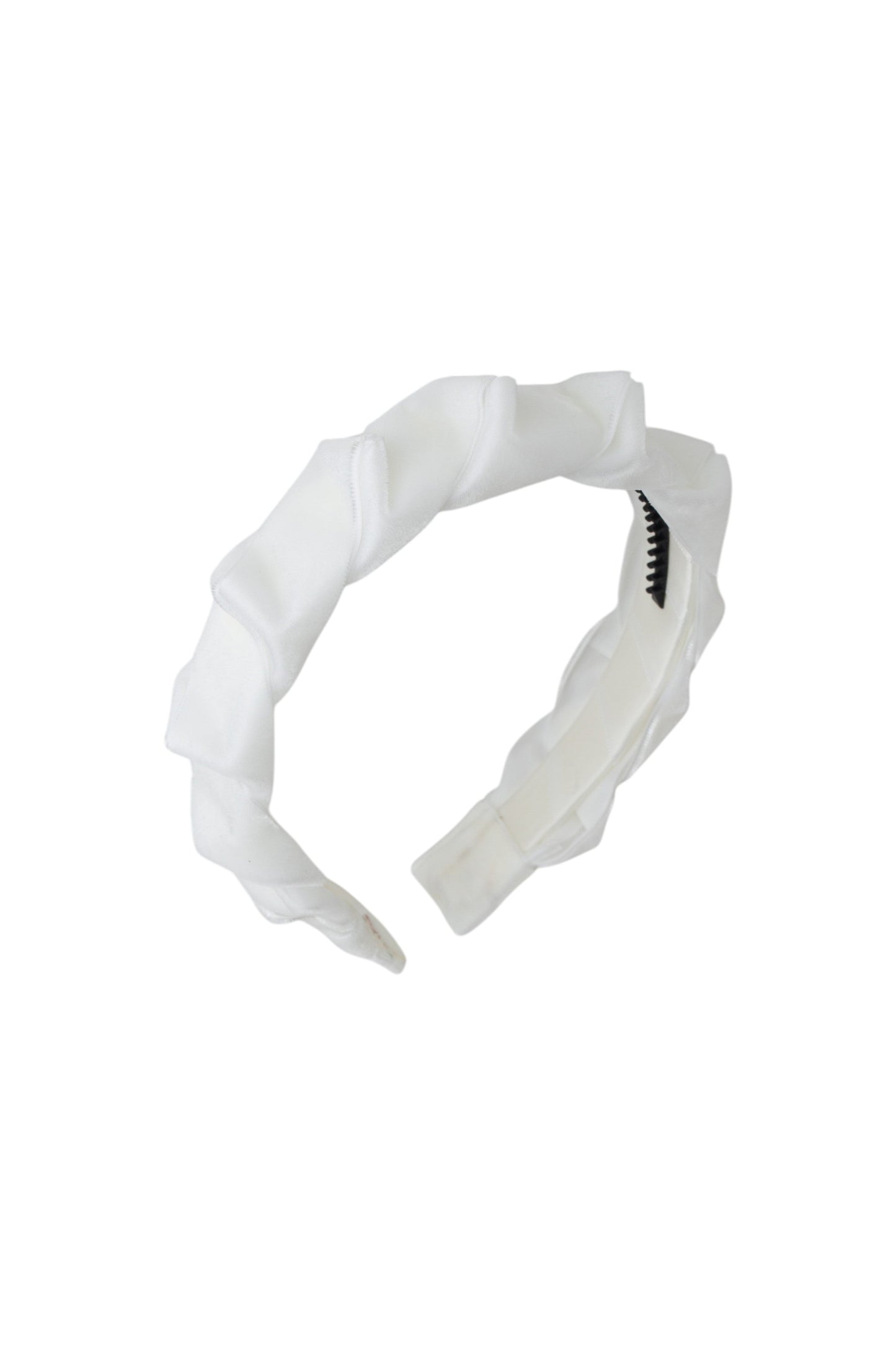 Velvet Ripple Headband - White