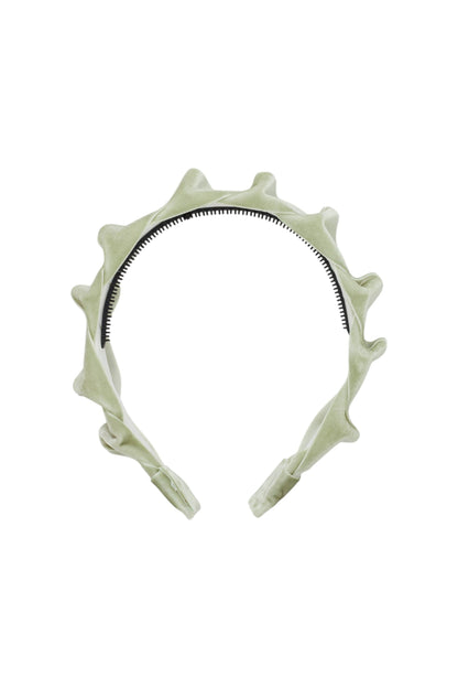 Velvet Ripple Headband - Antique Green