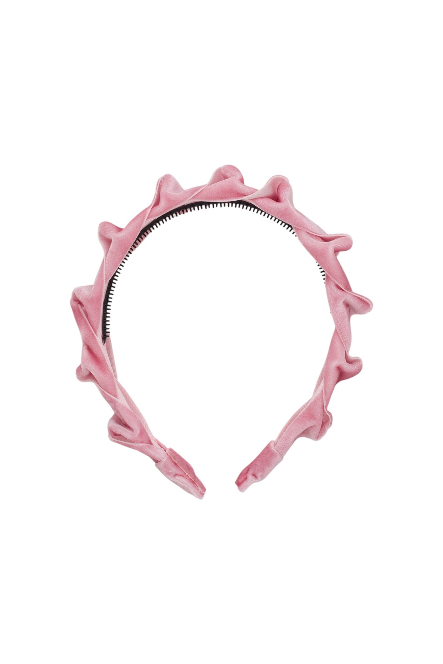 Velvet Ripple Headband - Baby Pink