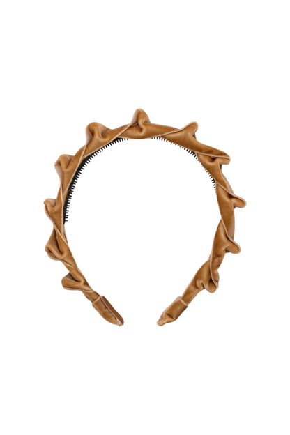 Velvet Ripple Headband - Camel