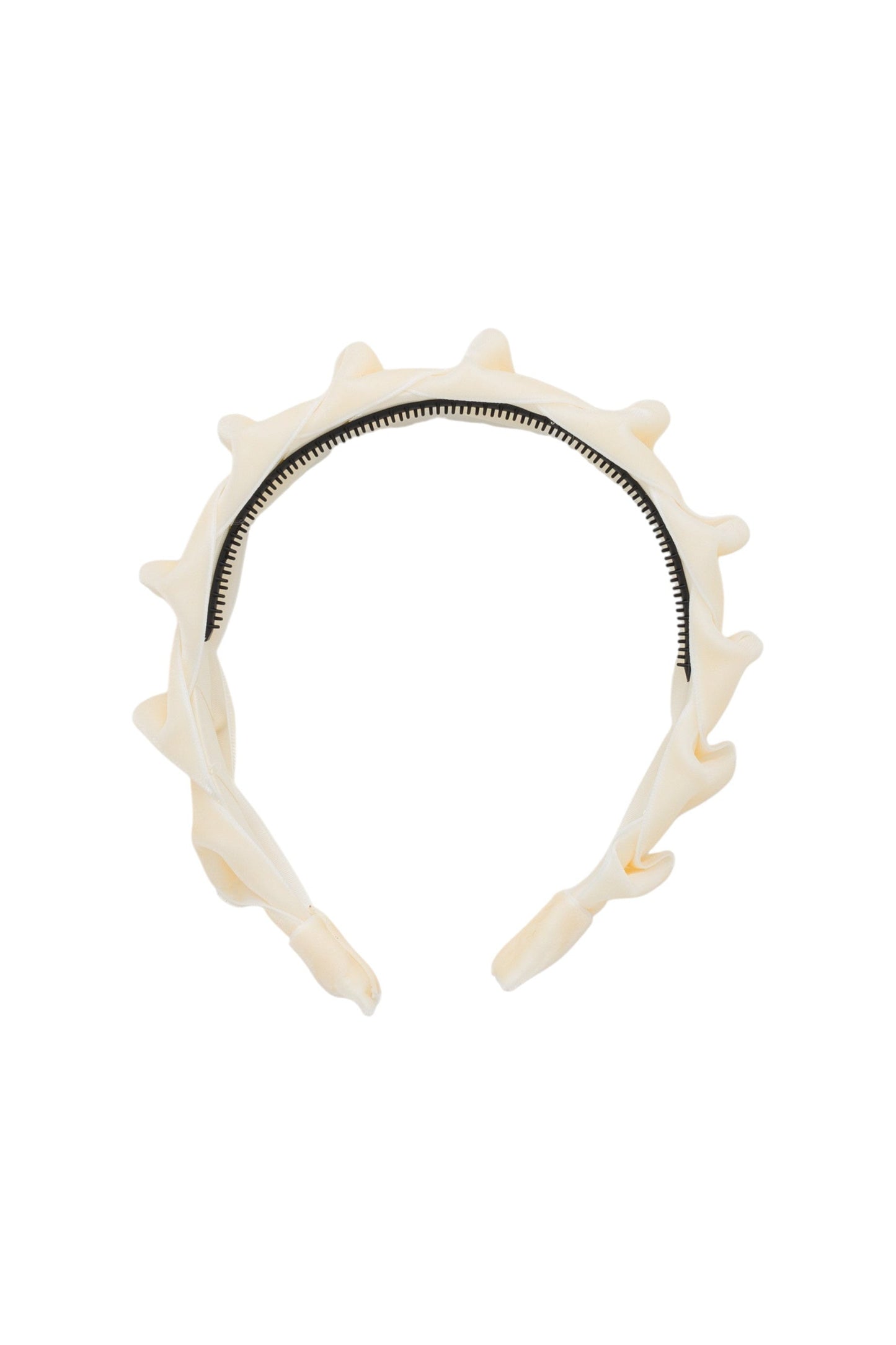 Velvet Ripple Headband - Ivory